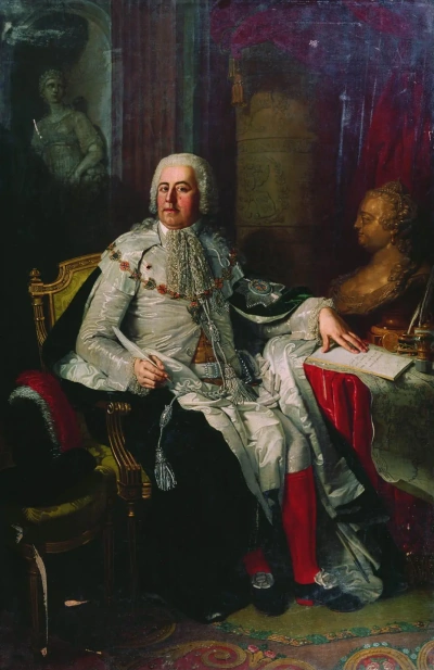 Retrato de un asociado de Peter I Alexander Ivanovich Rumyantsev