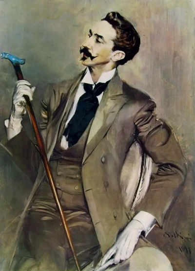Retrato de un caballero con guantes blancos