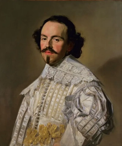 Retrato de un caballero en blanco.
