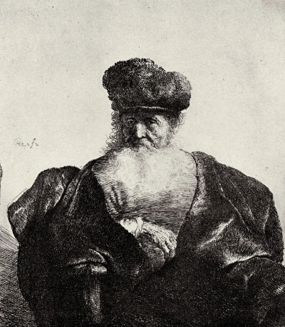 Retrato de un hombre con capa de terciopelo ancha