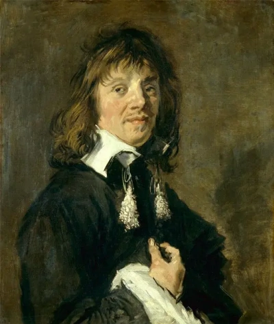 Retrato de un hombre en un collar con borlas