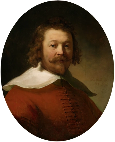 Retrato de un hombre en una chaqueta roja