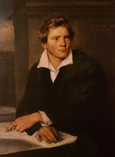 Retrato de un joven arquitecto Karl Joseph Berkmuller.