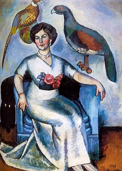 Retrato de una dama con faisanes
