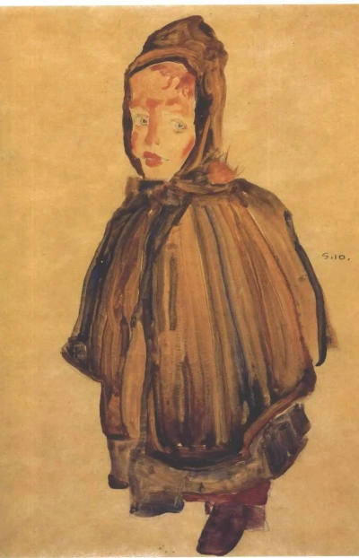 Retrato de una niña con capa