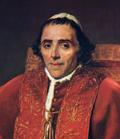 Retrato del Papa Pío VII. Fragmento