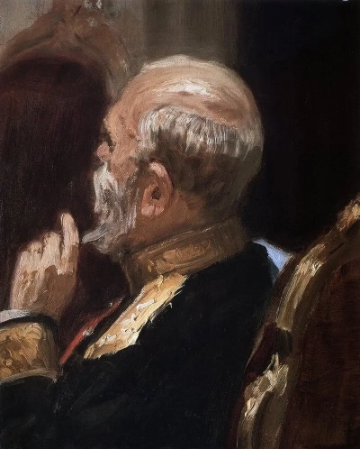 Retrato del Profesor N. N. Obrucheva. Estudio para la pintura "Encuentro ceremonial del Consejo de Estado".