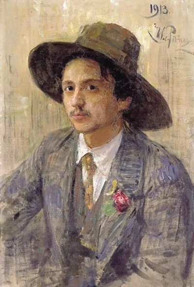 Retrato del artista I. I. Brodsky