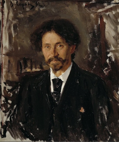 Retrato del artista Ilya Repin.
