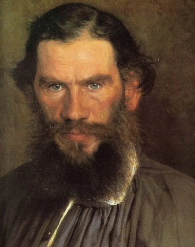Retrato del escritor León Tolstoy. Fragmento