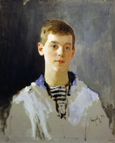 Retrato del gran duque Mikhail Alexandrovich como un niño.