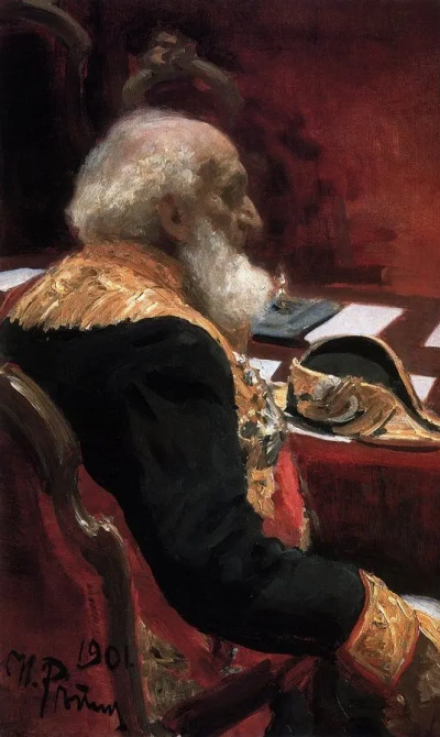 Retrato del miembro honorario de la Academia de Ciencias y Academia de Artes P. P. Semenov-Tyan-Shansky