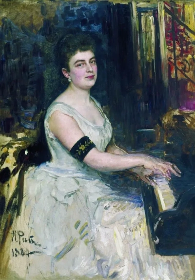Retrato del pianista M. K. Benois.