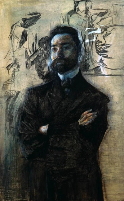Retrato del poeta Valeriy Yakovlevich Bryusov