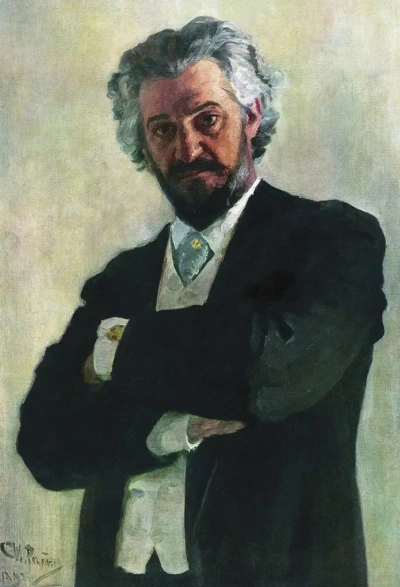 Retrato del violonchelista A. V. Verzhbilovich.