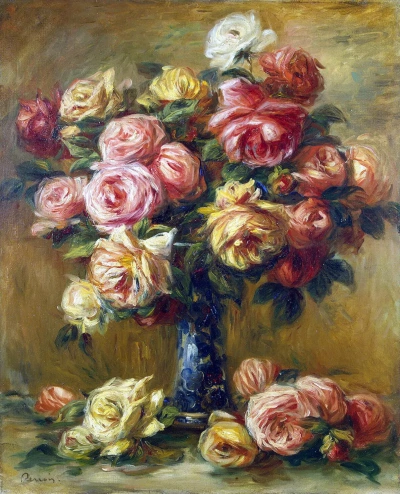 Rosas en un jarrón