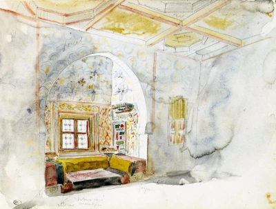 Sala con alcoba en el Palacio del Sultán de Meknes