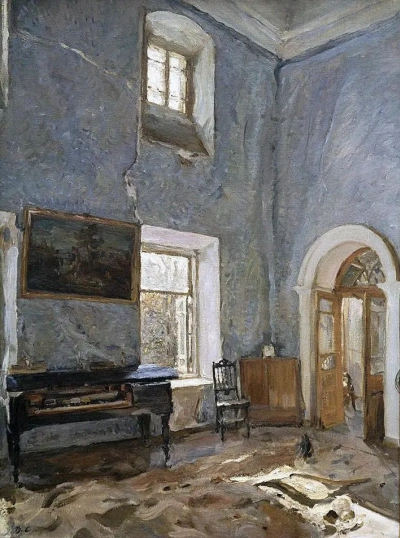 Salón de la casa antigua. Belkino Manor
