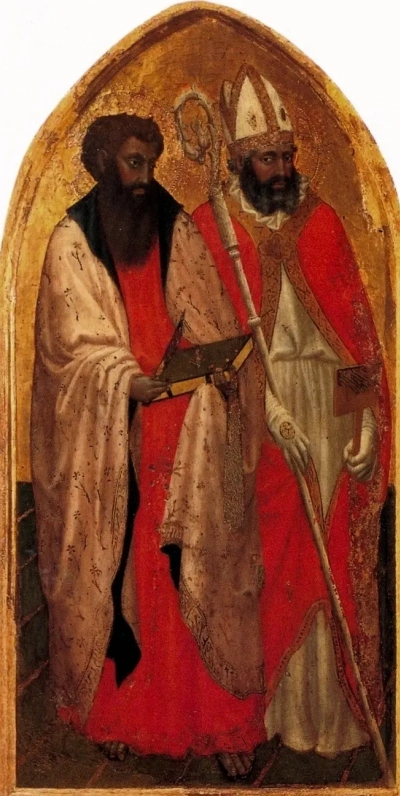 San Blas y San Bartolomé. Tríptico San Jovenale.