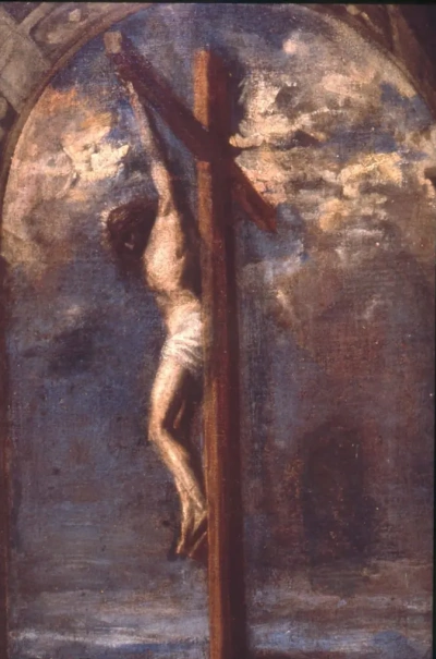 Santa Catalina de Alejandría en oración.