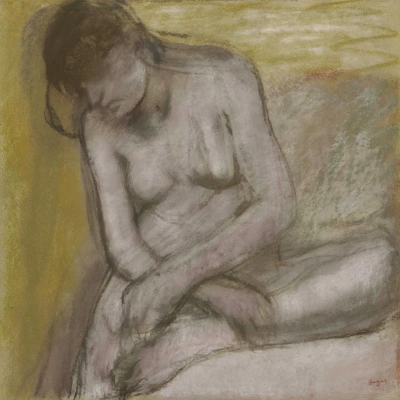 'Sentado desnudo'