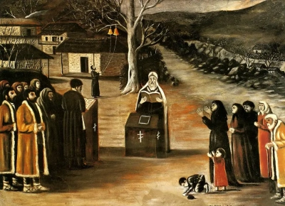 Service of prayer in the village of Bethlehem.