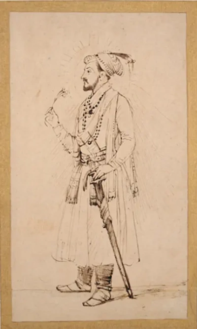 Shah Jahan con la flor y la espada