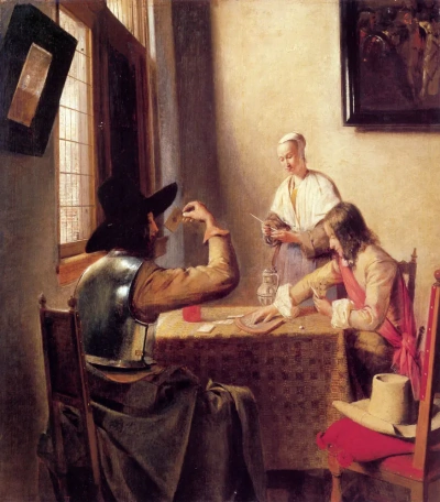 Soldiers playing cards