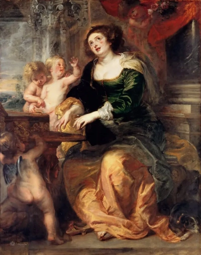 St. Cecilia después de hablar con los ángeles.