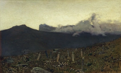 Tatar cemetery. Crimea