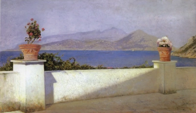 Terraza en Capri. Etude