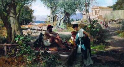 The Path to the Temple. Greek Merchant.