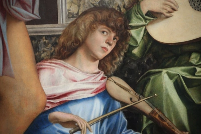 The Throne of San Job. Fragment. Angel with a Violin
