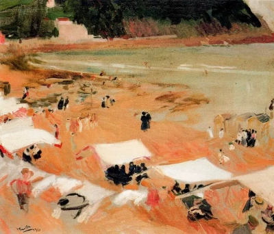 The beach in Zarautz