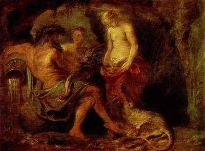 The god of the river Scheldt