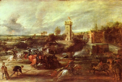 Torneo cerca del castillo.