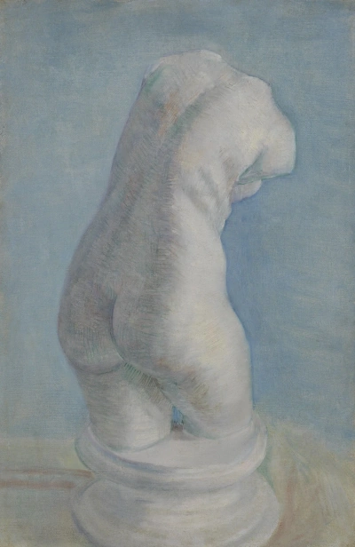 Torso de yeso femenino