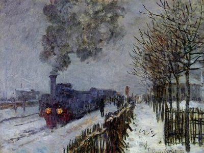 Tren en la nieve (la locomotora)