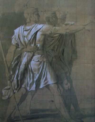 Tres hermanos del género Horacios (Boceto del "Juramento de los Horacios")