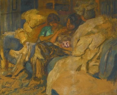 Tres mujeres en el sofá