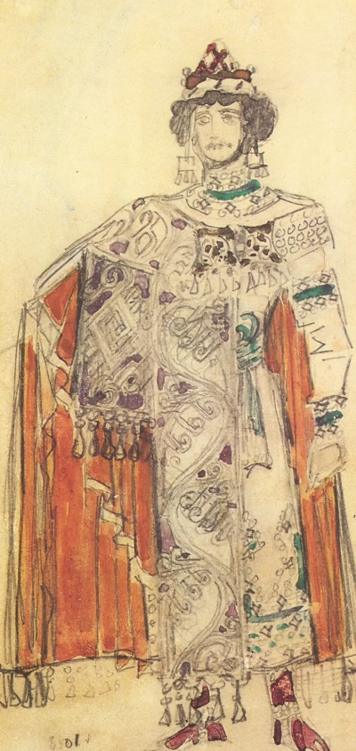 Tsarevich Guidon. Design of costumes for the opera N.A. Rimsky-Korsakov "The Tale of Tsar Saltan"