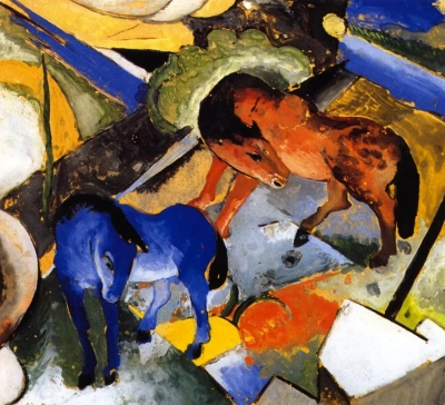 Two Horses in a Landscape