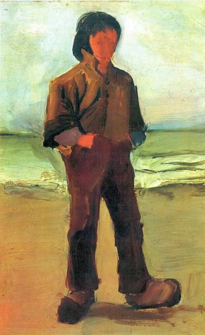 Un pescador en la orilla