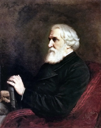 Un retrato del escritor Iván Serguéievich Turguénev