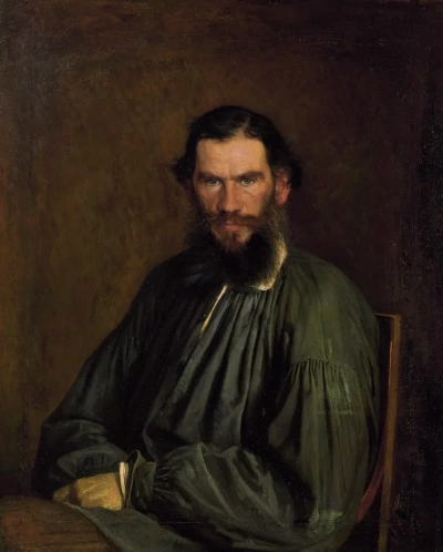 Un retrato del escritor León Tolstoy