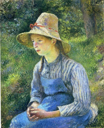 Una campesina con sombrero