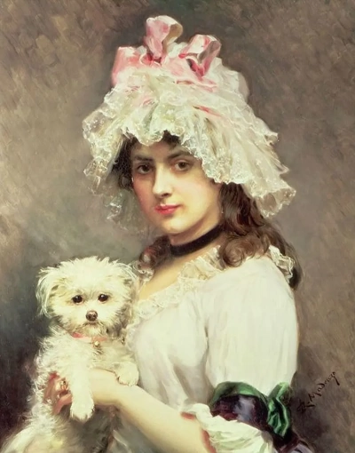 Una chica con un perro
