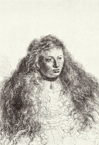 Una mujer con cabello largo (Saskia)
