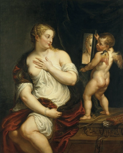Venus and Cupid with a Mirror.