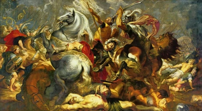 Victoria y muerte en batalla del Cónsul Decio Mus.